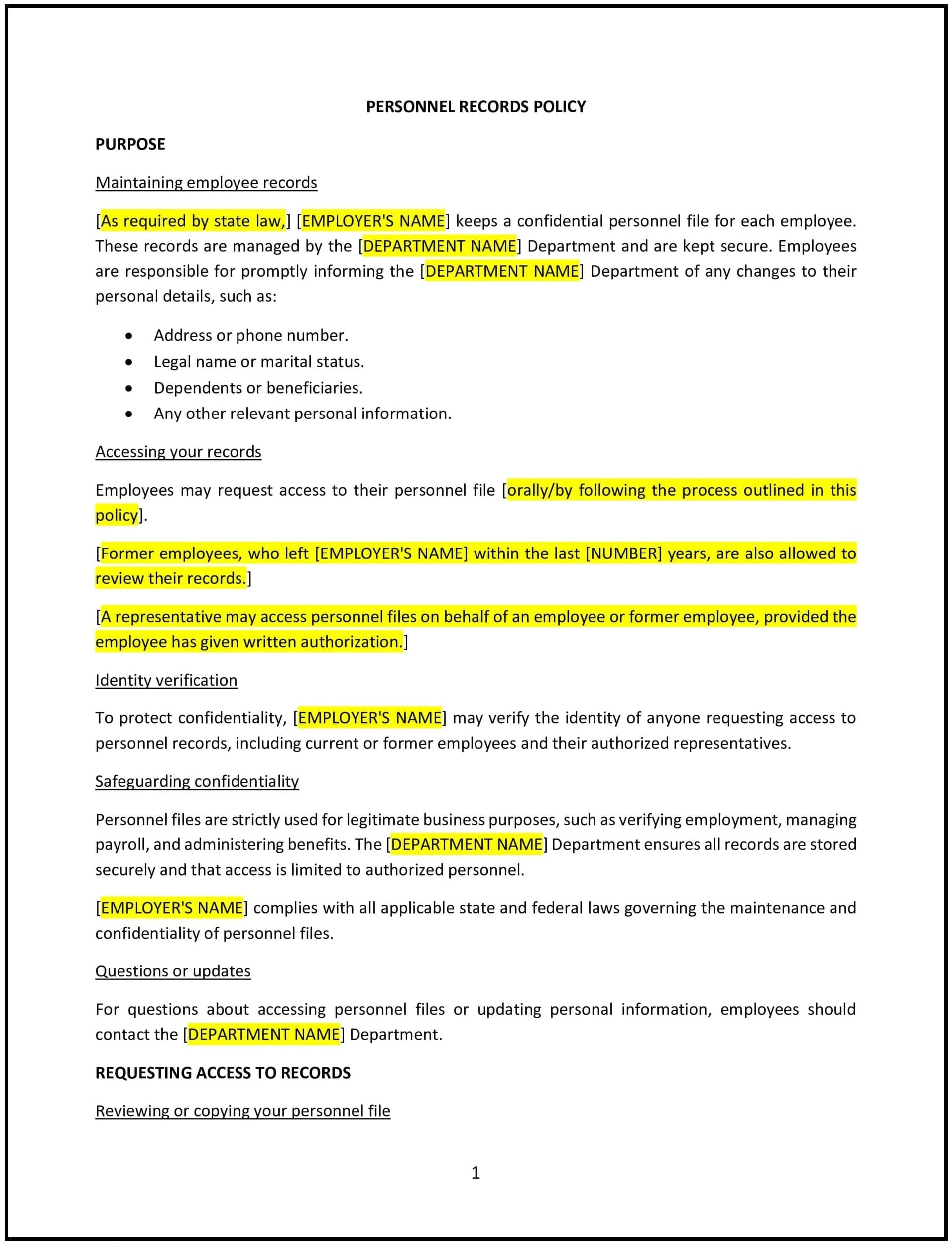 Personnel-Records-Policy--Illinois--1-1