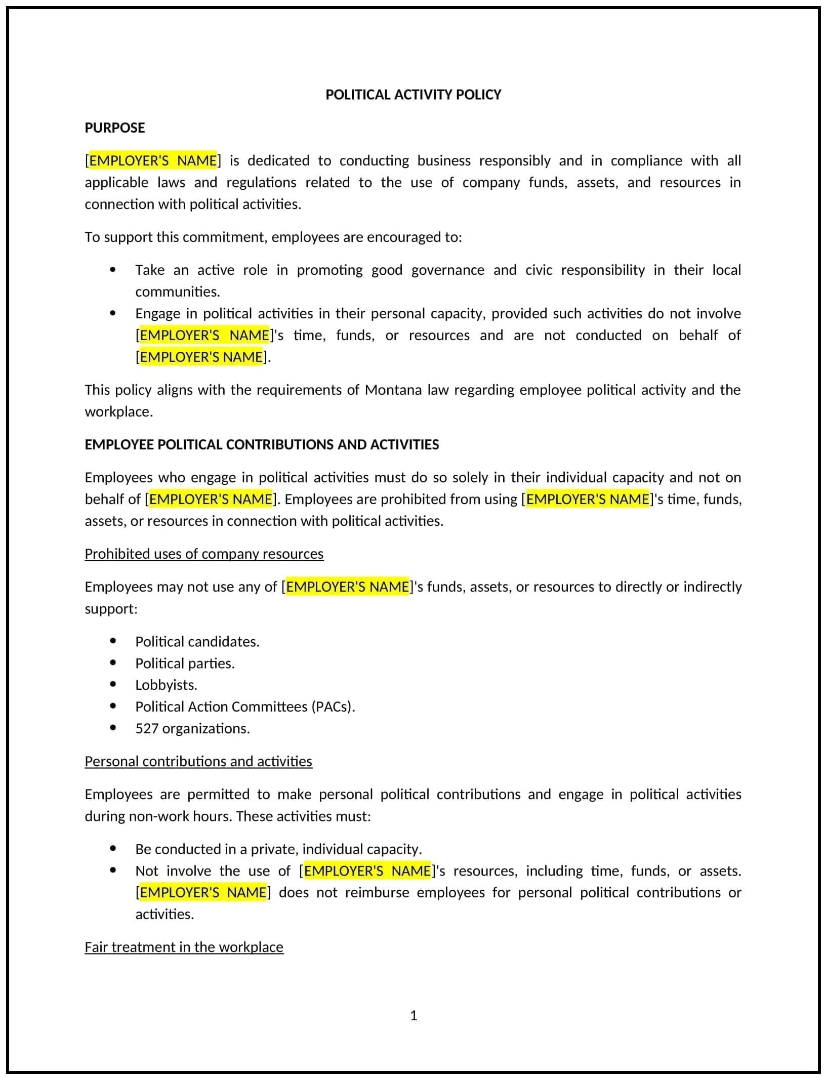 Political-Activity-Policy--Montana--1-1-1
