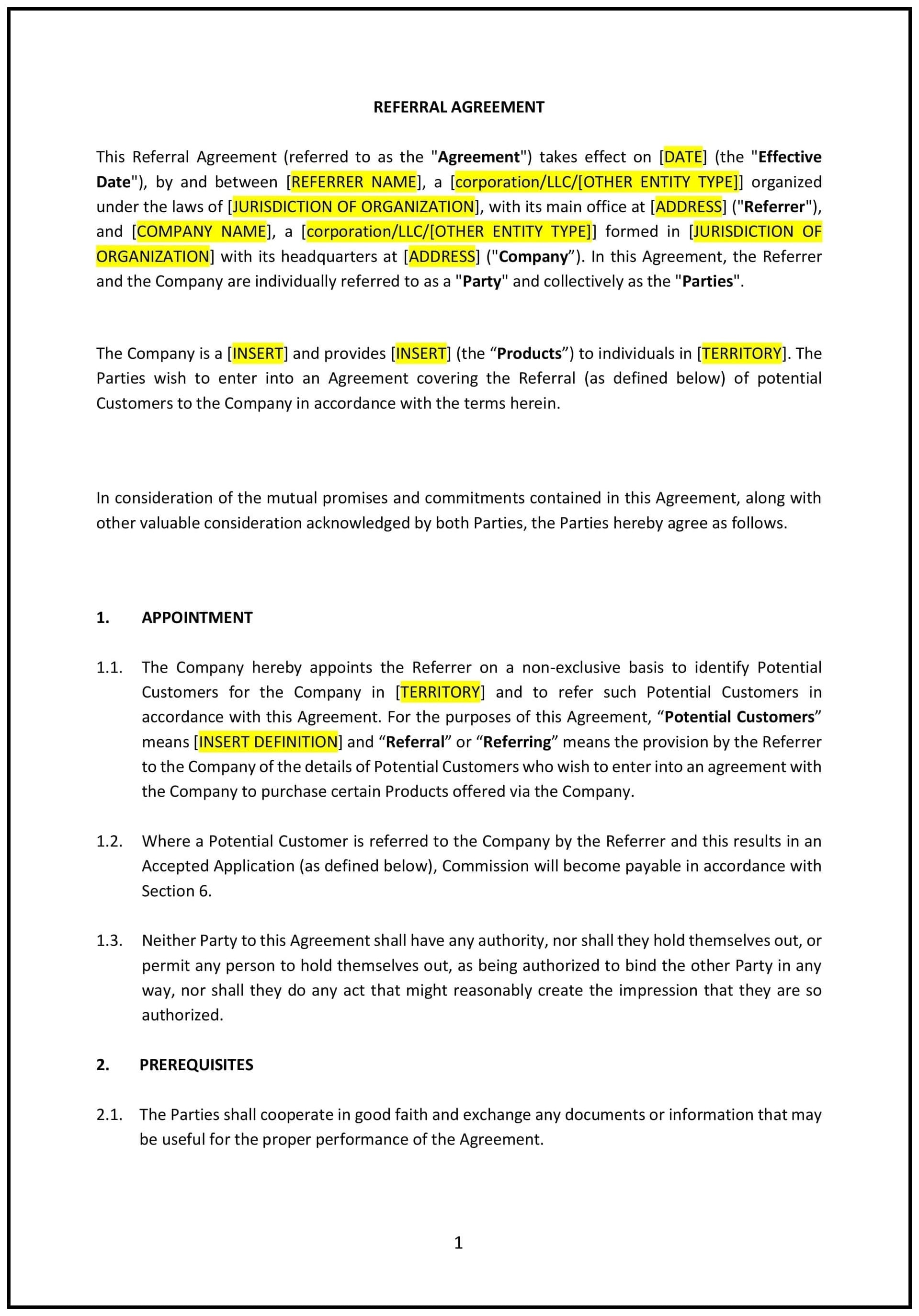 Referral-Agreement--Minnesota--1-1