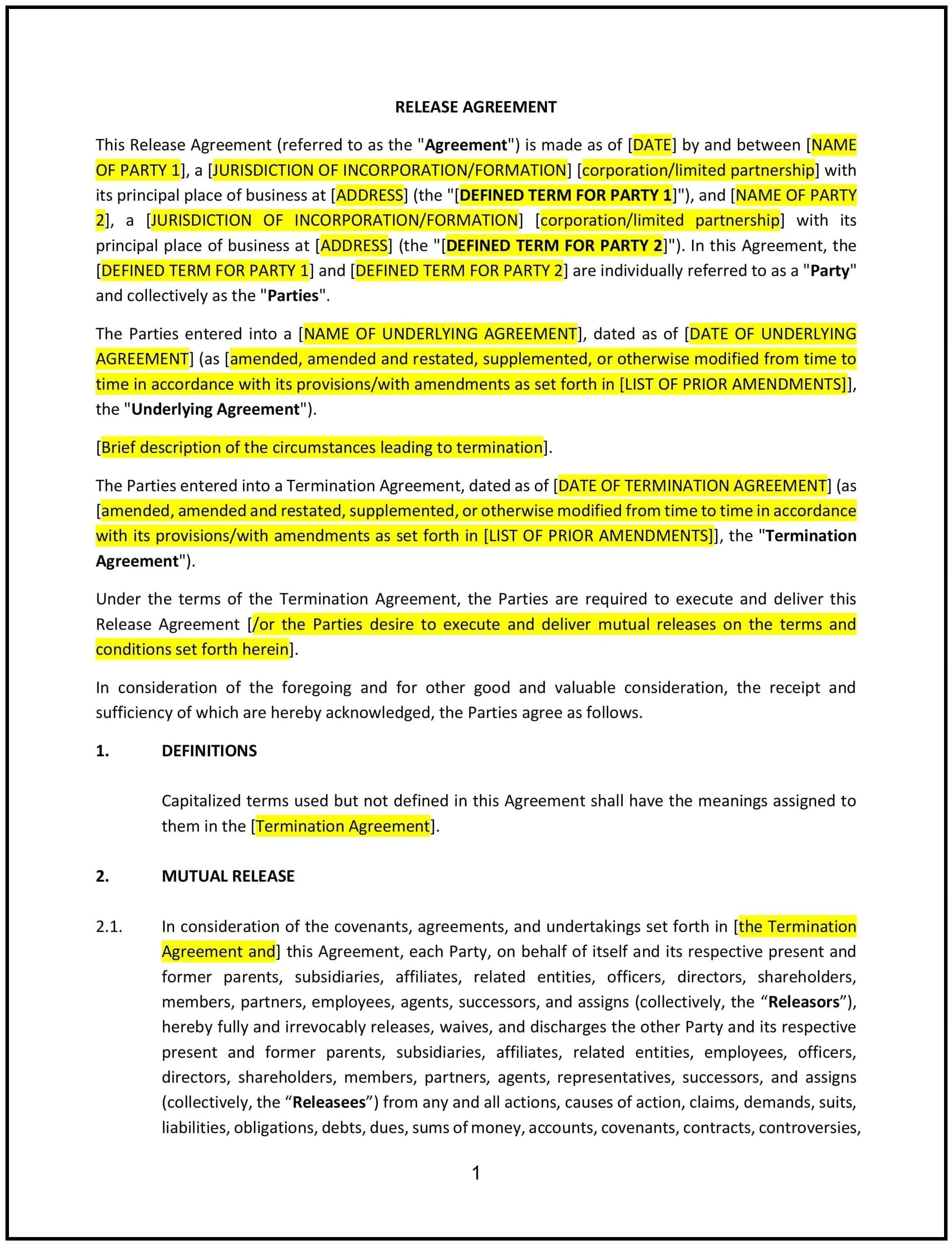 Release-Agreement--Mutual---Minnesota--1-1