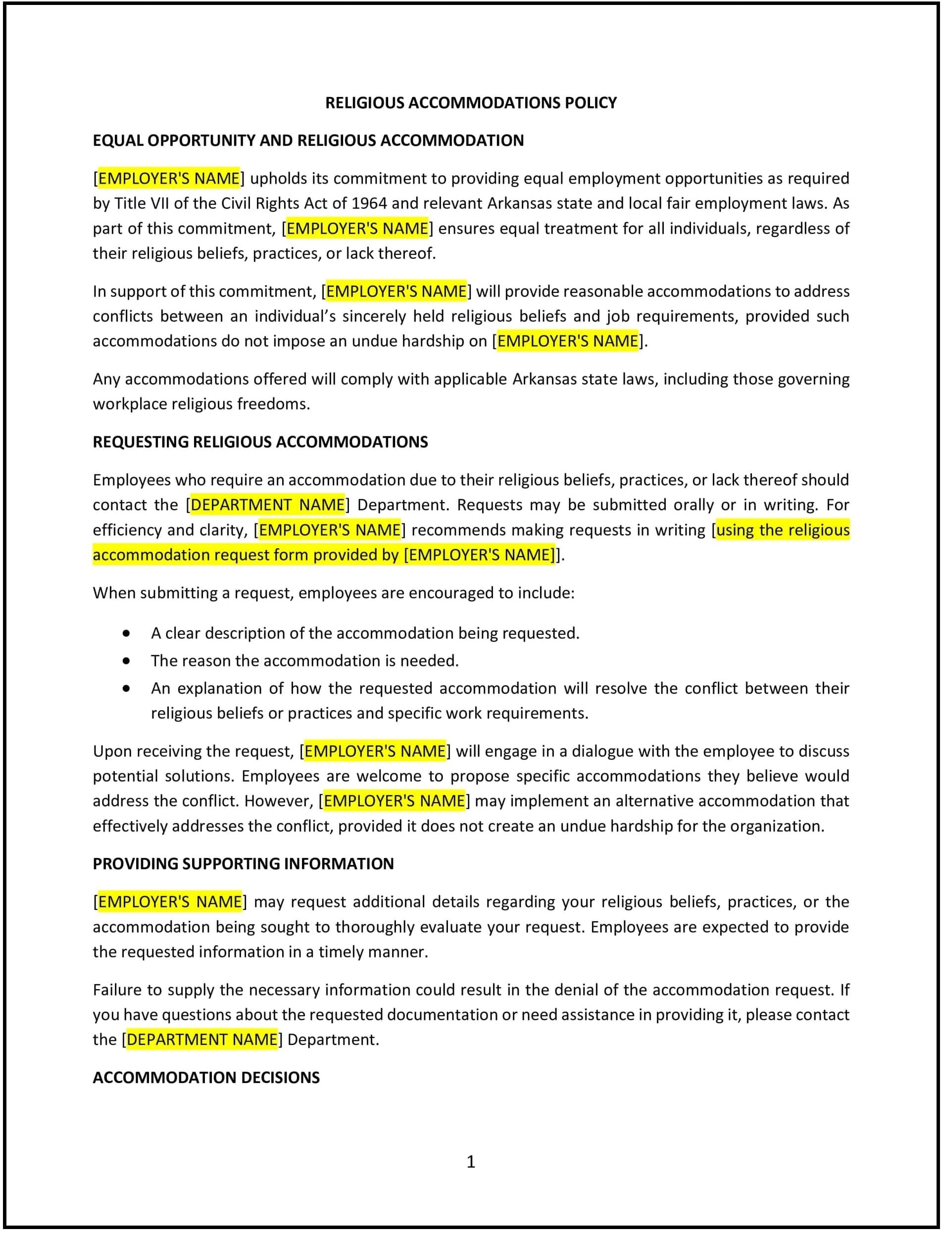 Religious-Accommodations-Policy--Arkansas--1-1