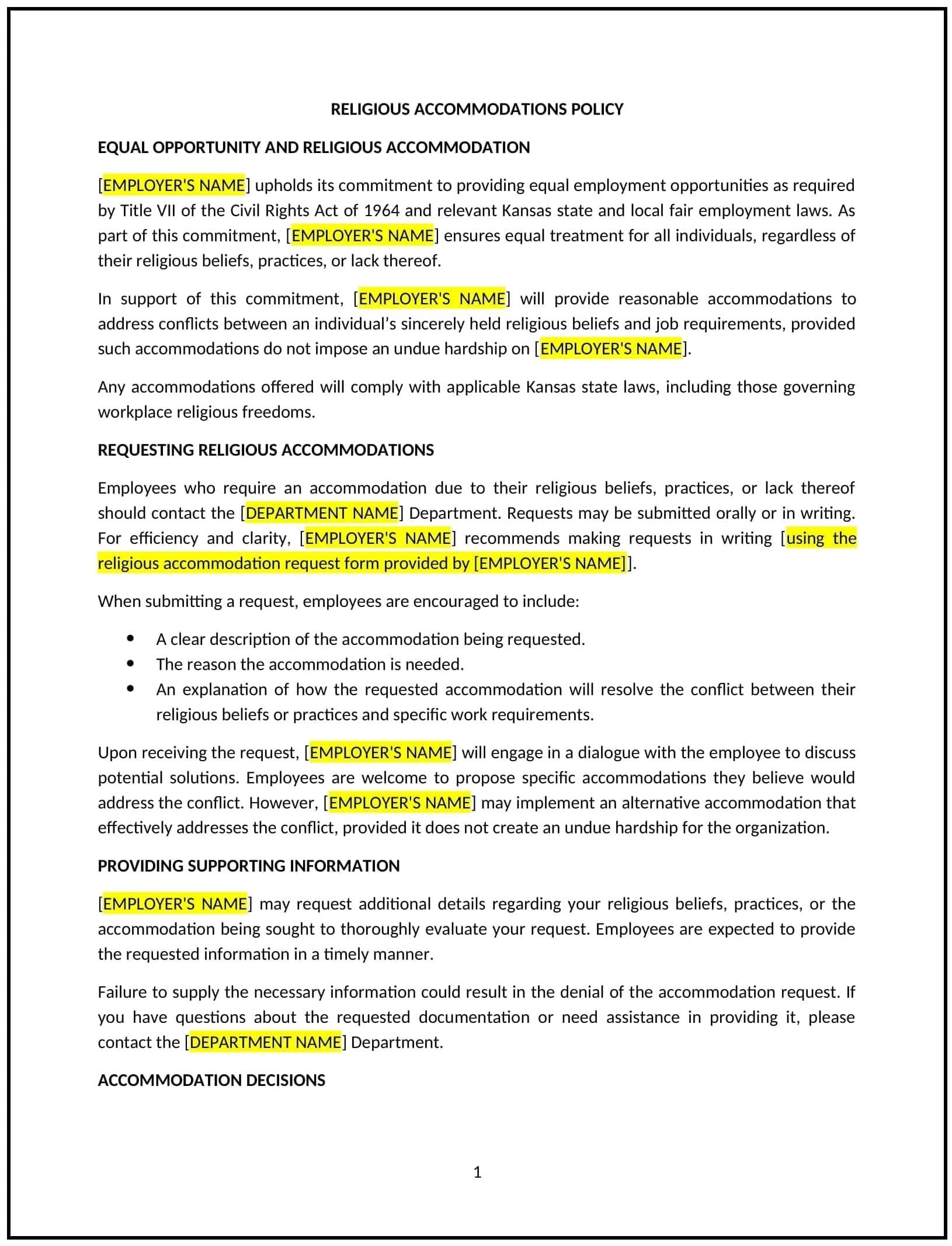 Religious-Accommodations-Policy--Kansas--1-1-1