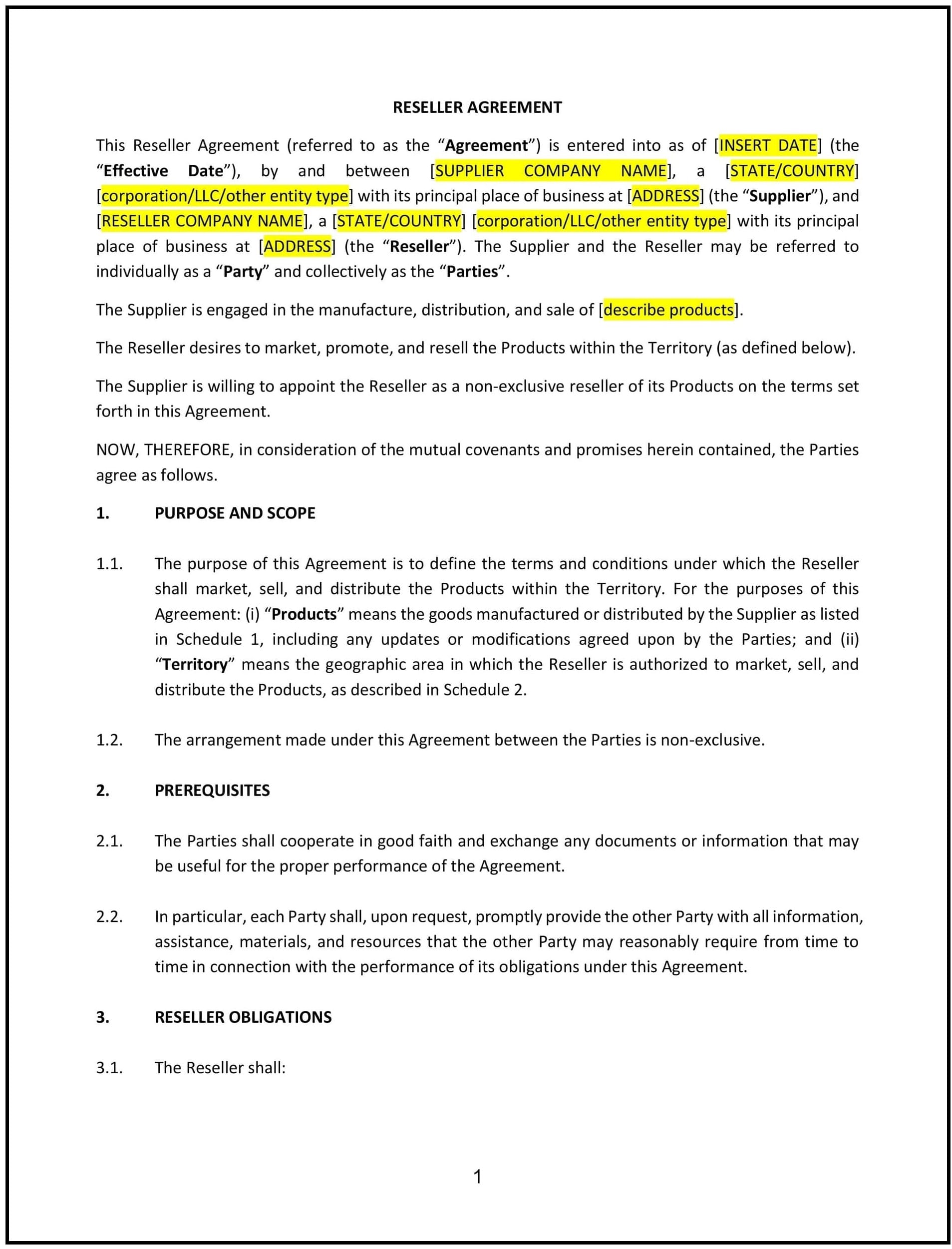 Reseller-Agreement--Florida--1-1