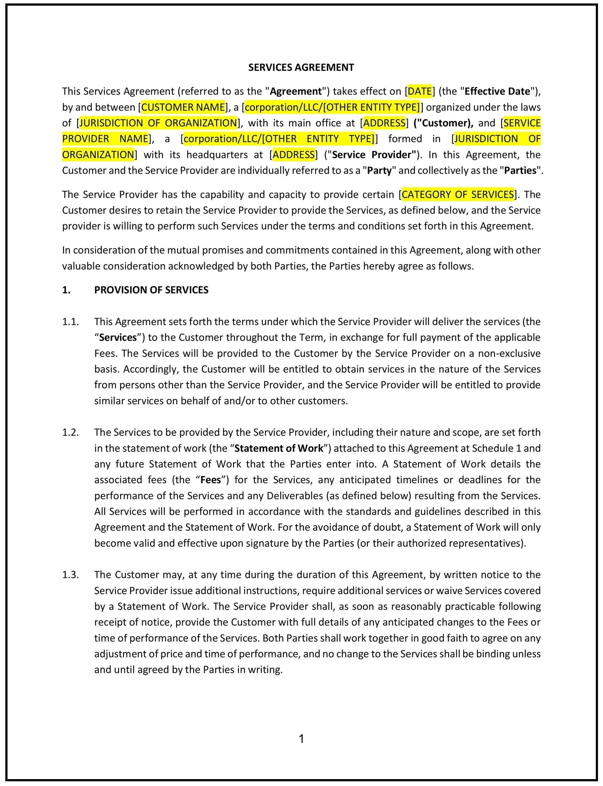 Services-Agreement--Connecticut---Pro-Service-Provider--1-1
