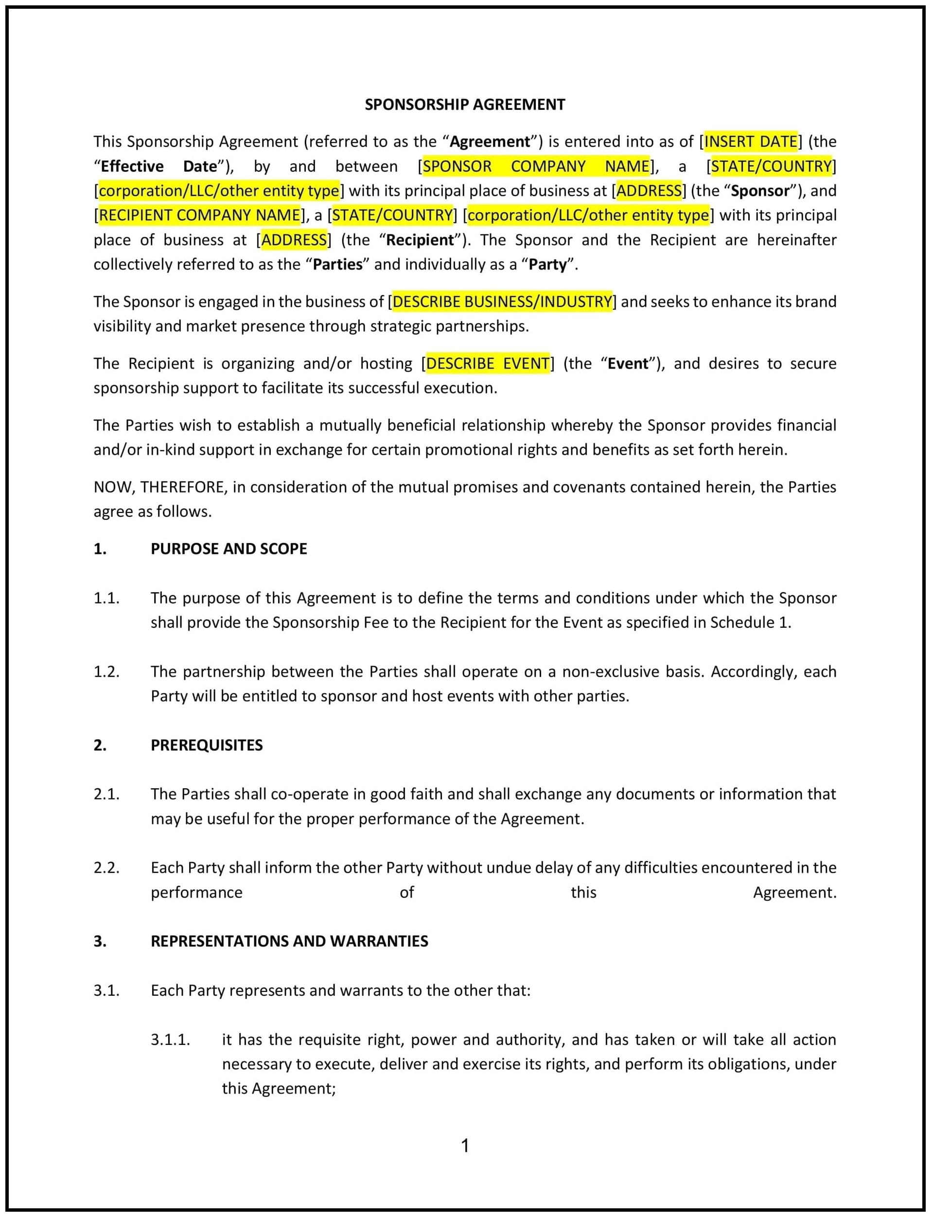 Sponsorship-Agreement--Connecticut--1-1