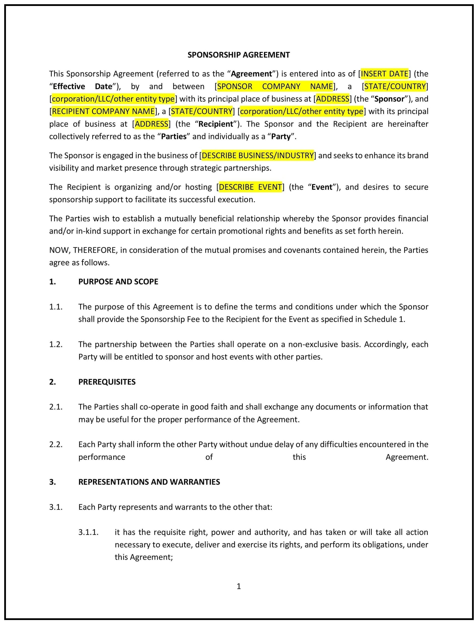 Sponsorship-Agreement--Oregon--1-1