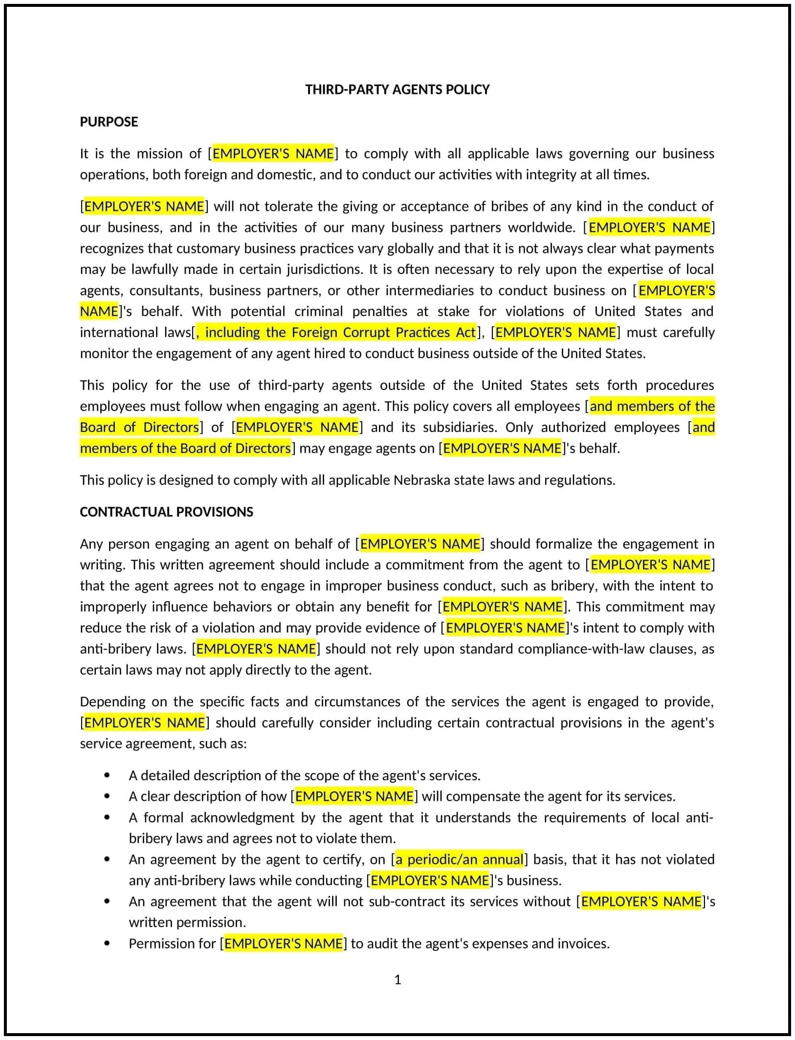 Third-Party-Agents-Policy--Nebraska--1-1-1