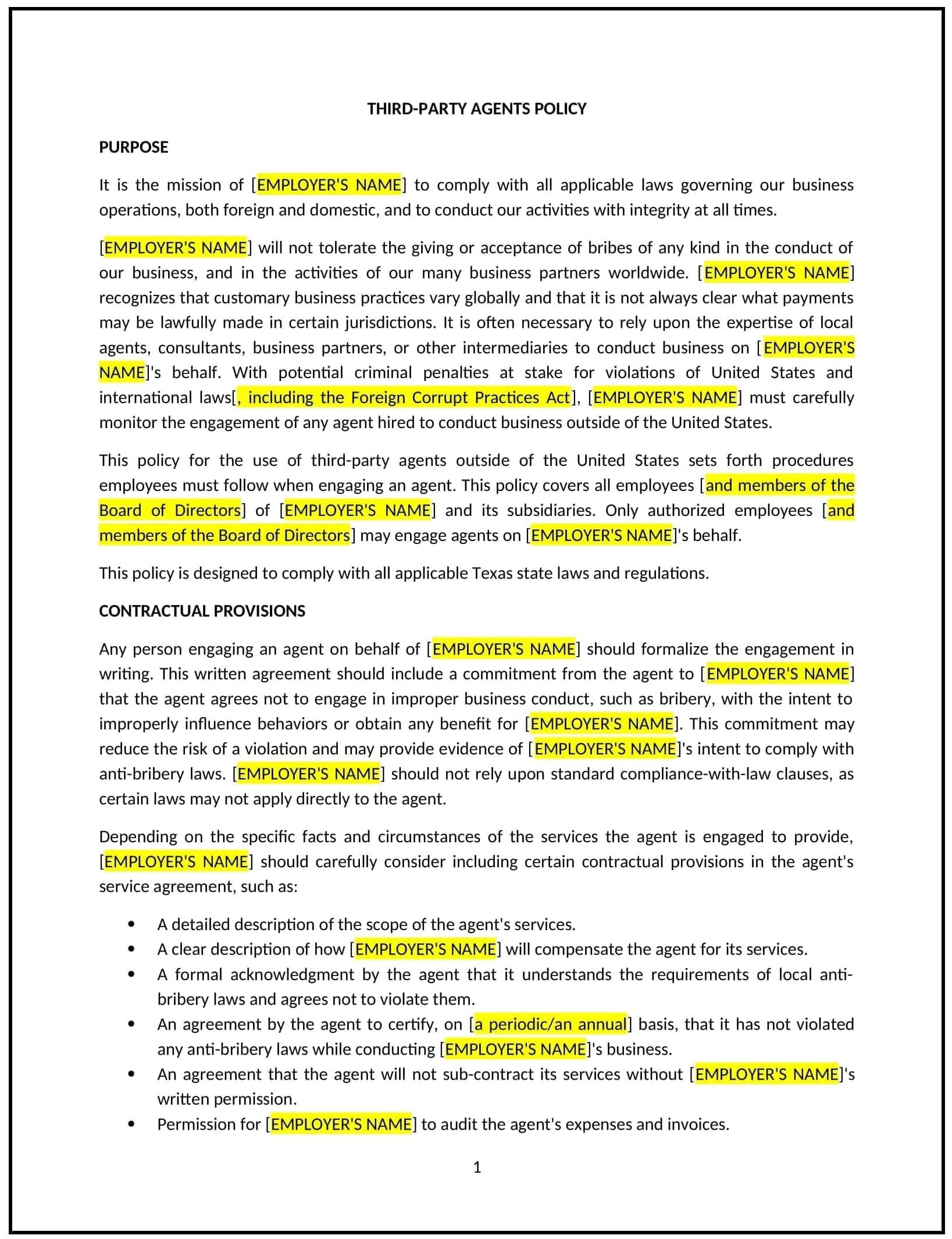 Third-Party-Agents-Policy--Texas--1-1-1