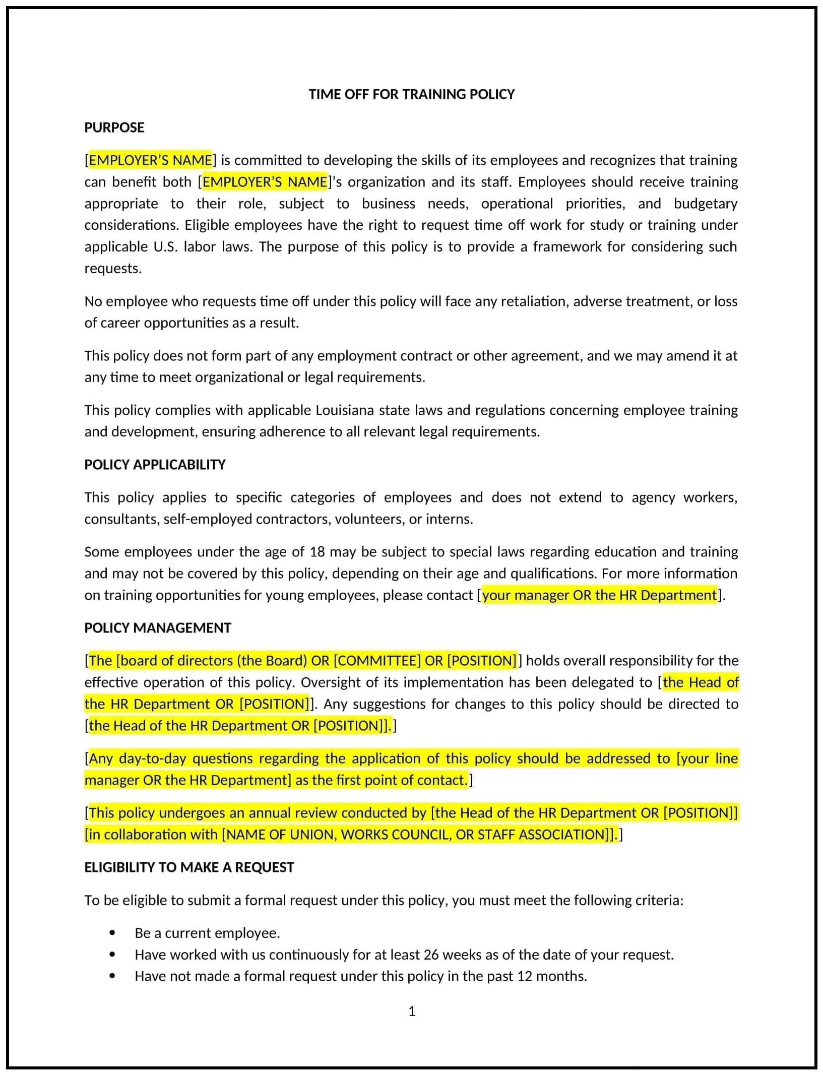 Time-Off-for-Training-Policy--Louisiana--1-1-1