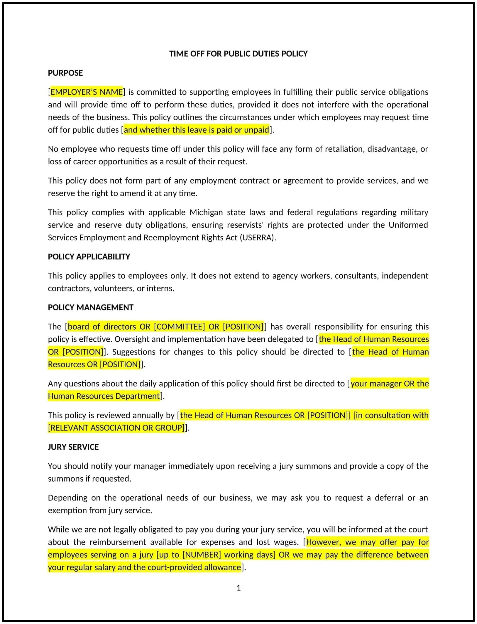Time-off-for-Public-Duties-Policy--Michigan--1-1-1