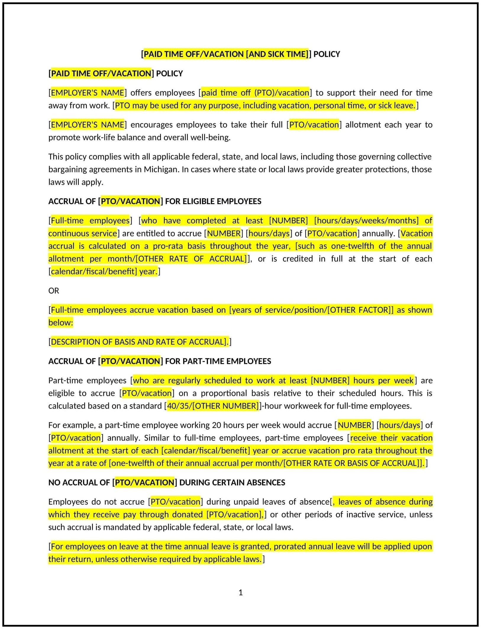 Vacation-Policy--Michigan--1-1-1
