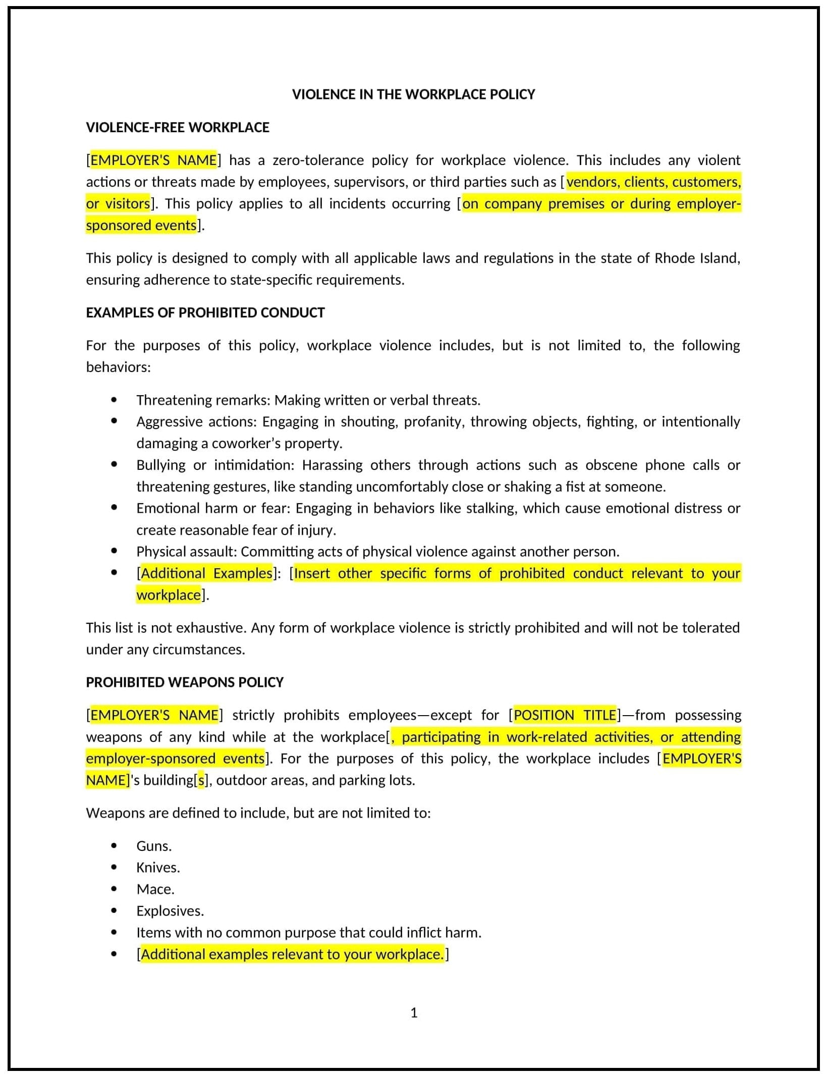Violence-in-the-Workplace-Policy--Rhode-Island--1-1-1