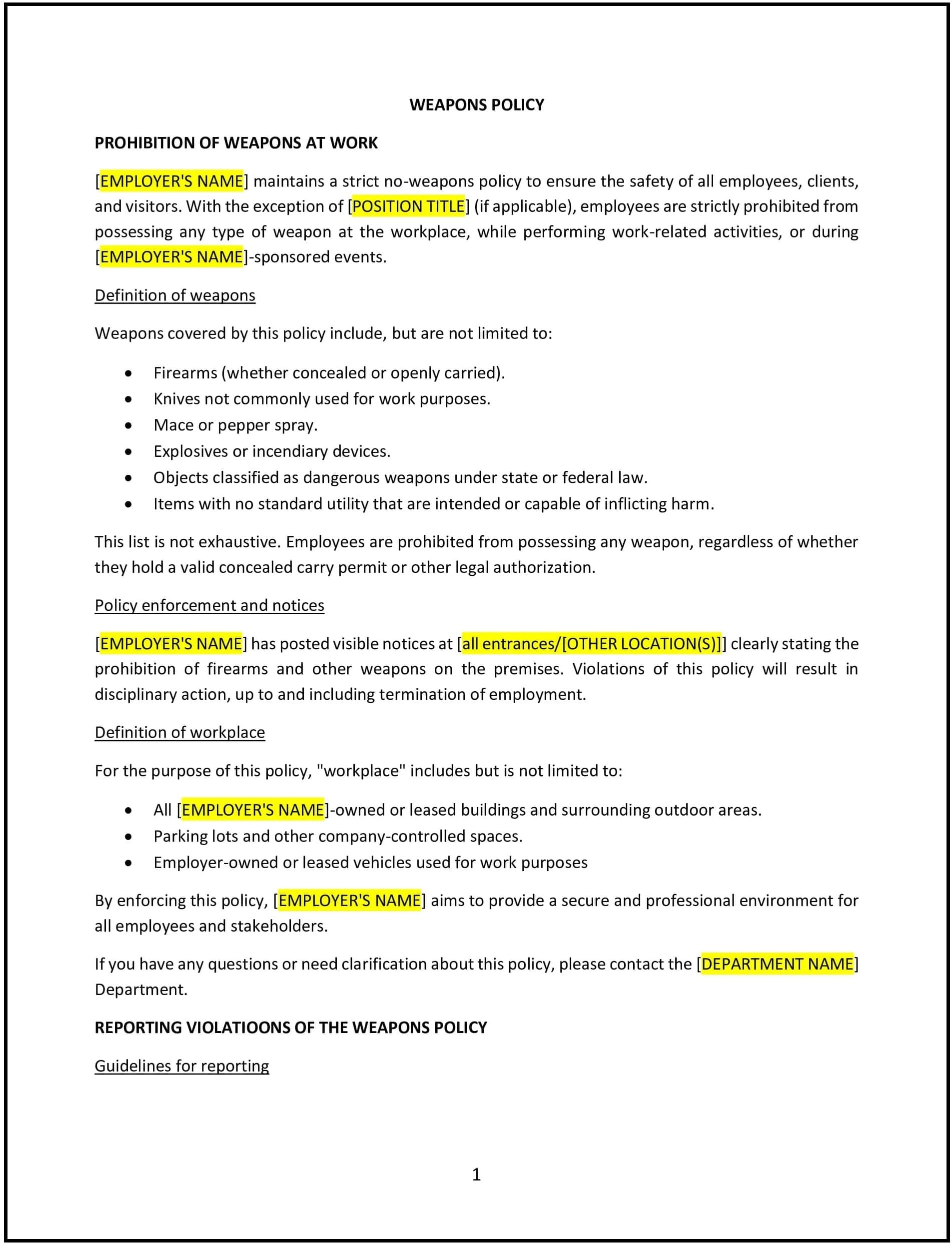 Weapons-Policy--North-Carolina--1-1