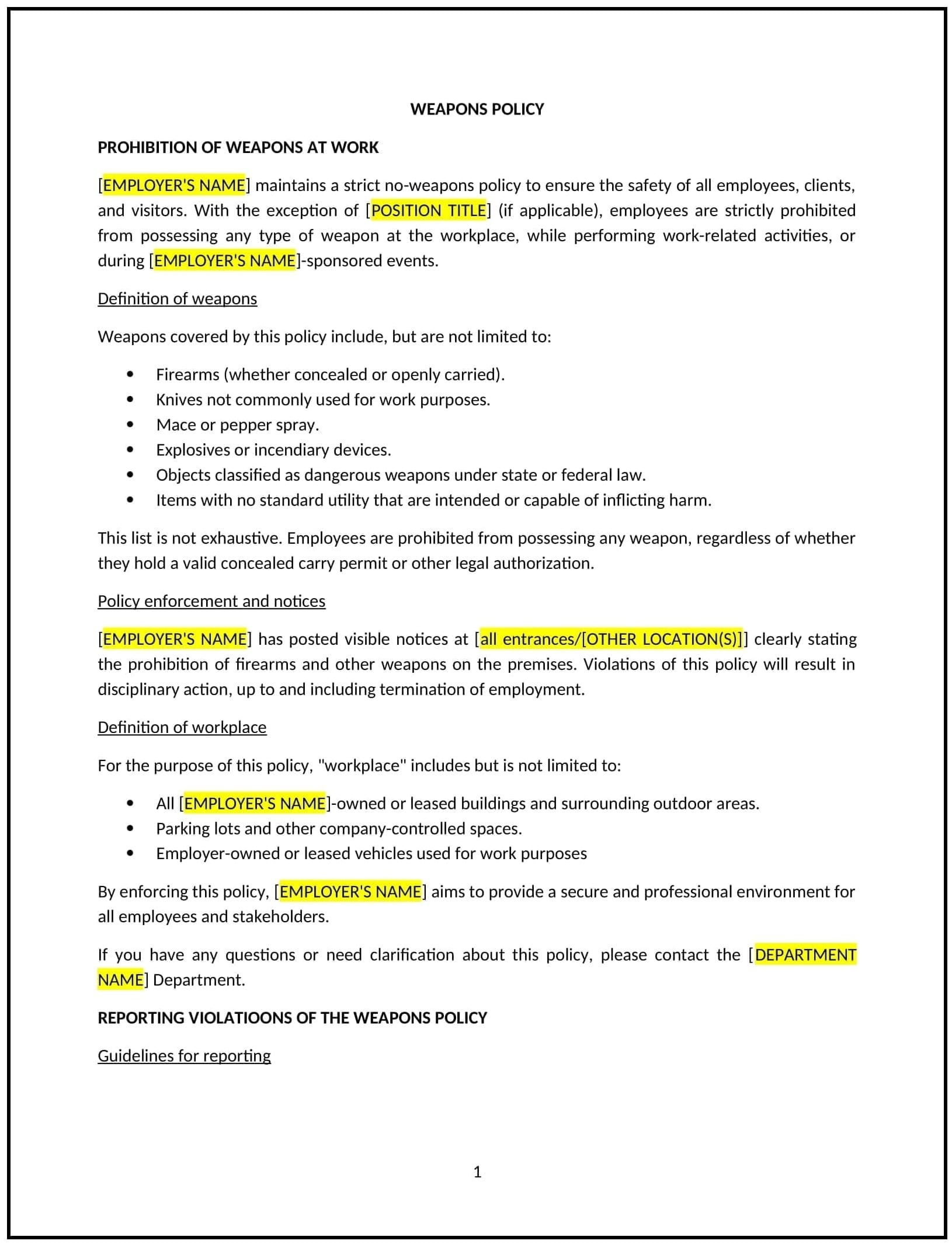 Weapons-Policy--Texas--1-1-1