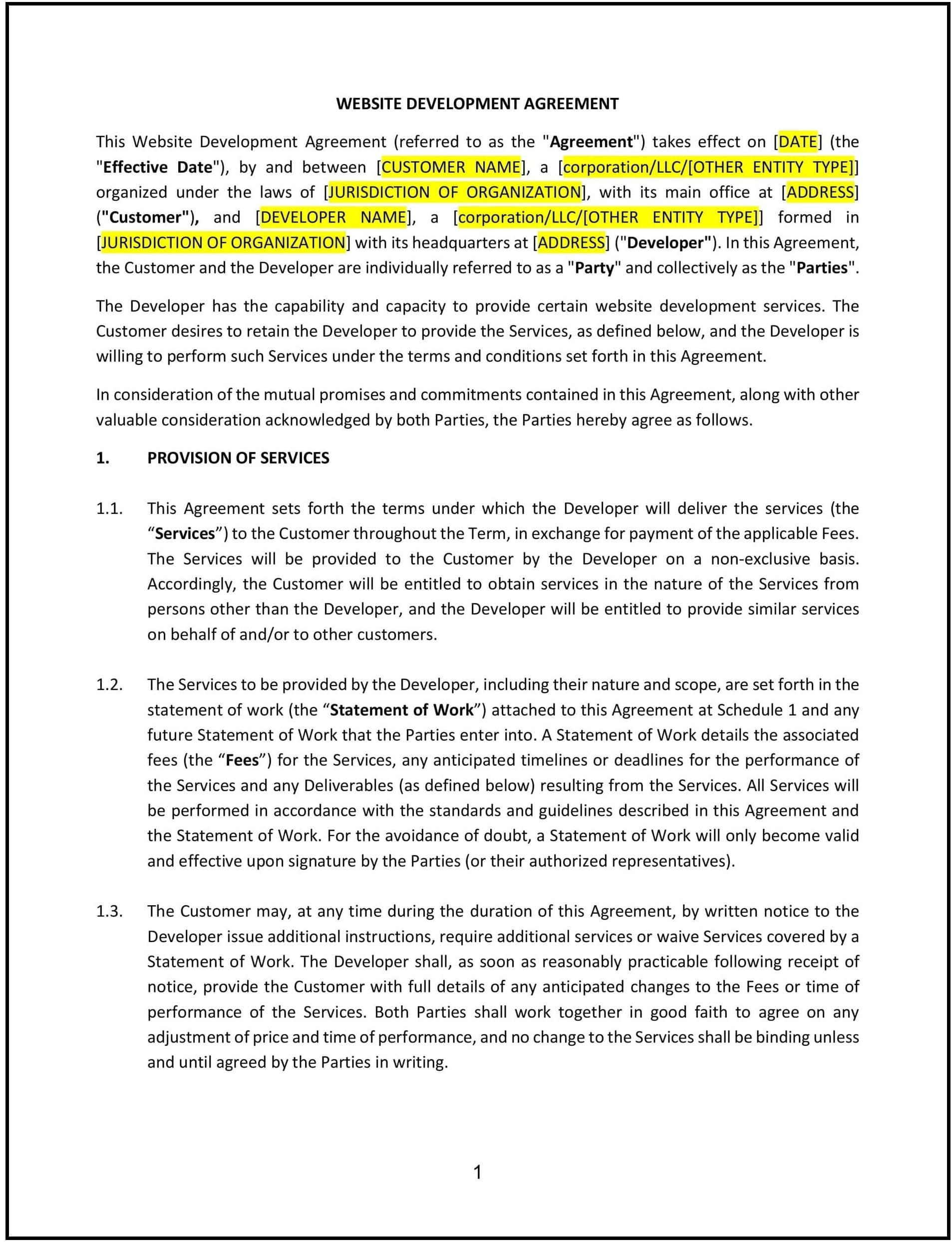 Website-Development-Agreement--Kansas---Pro-Customer--1-1