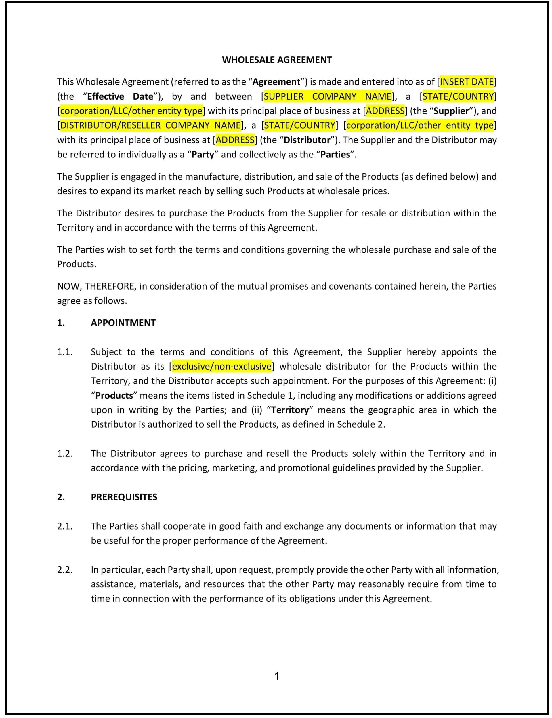 Wholesale-Agreement--Maine--1-1