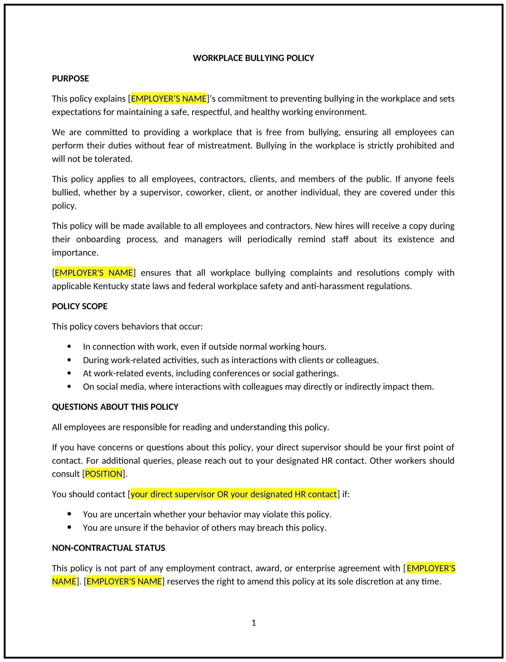 Workplace-Bullying-Policy--Kentucky--1-1-1