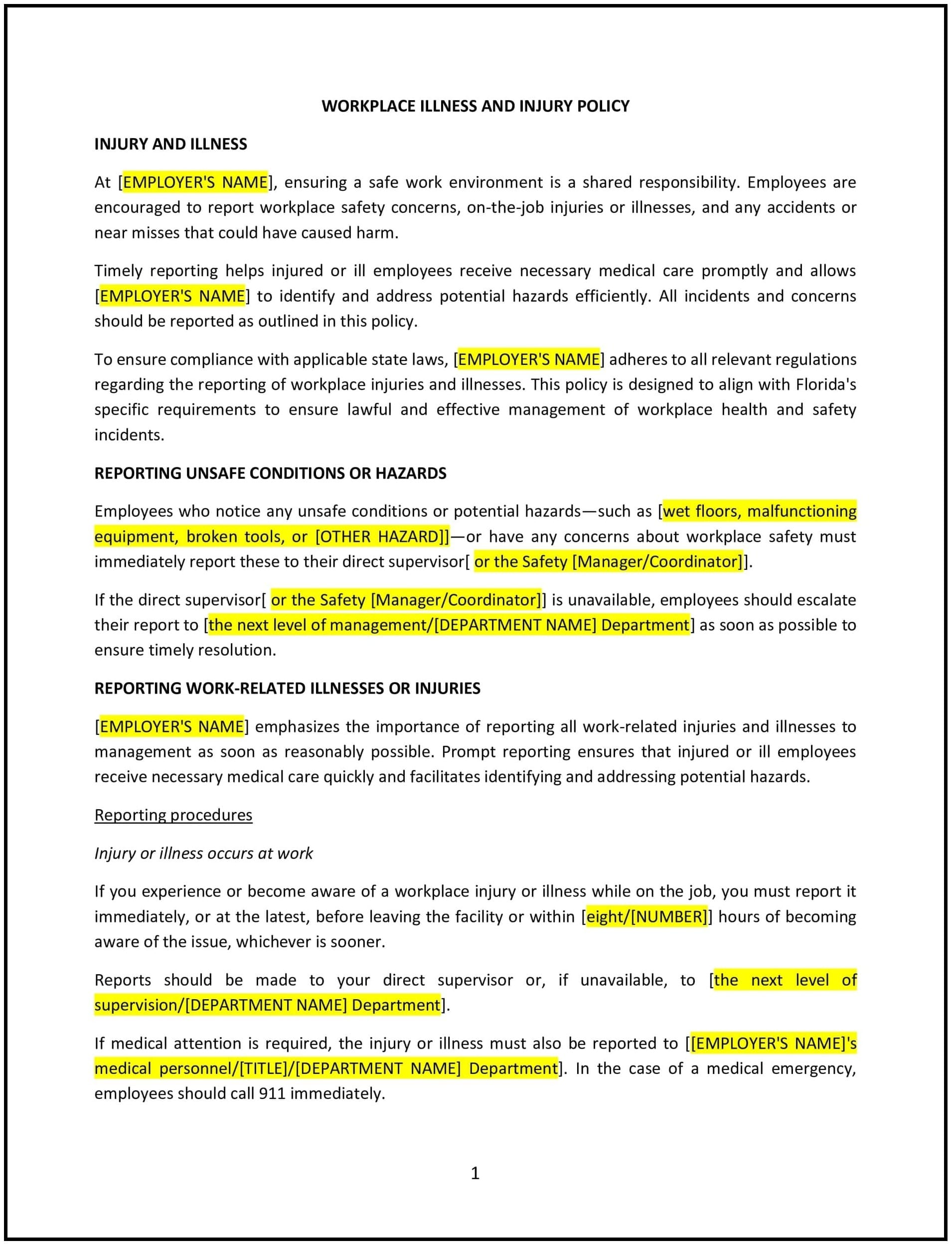 Workplace-Illness-and-Injury-Policy--Florida--1-1
