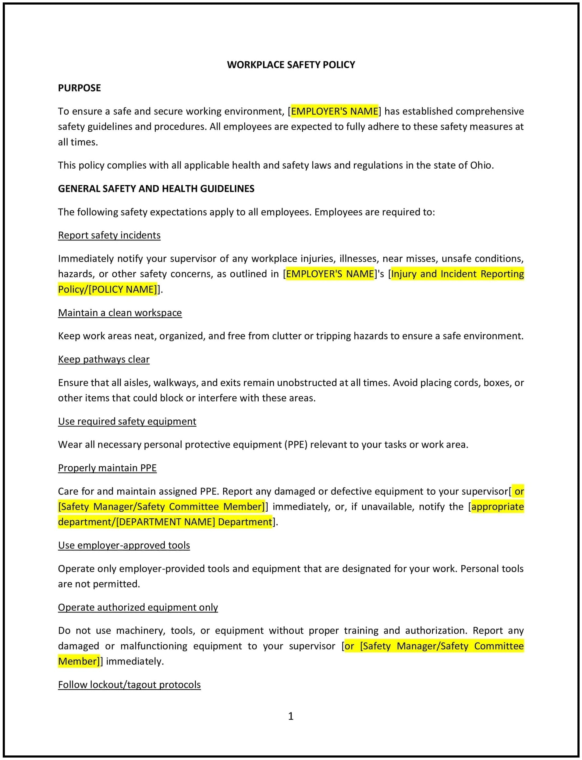 Workplace-Safety-Policy--Ohio--1-1