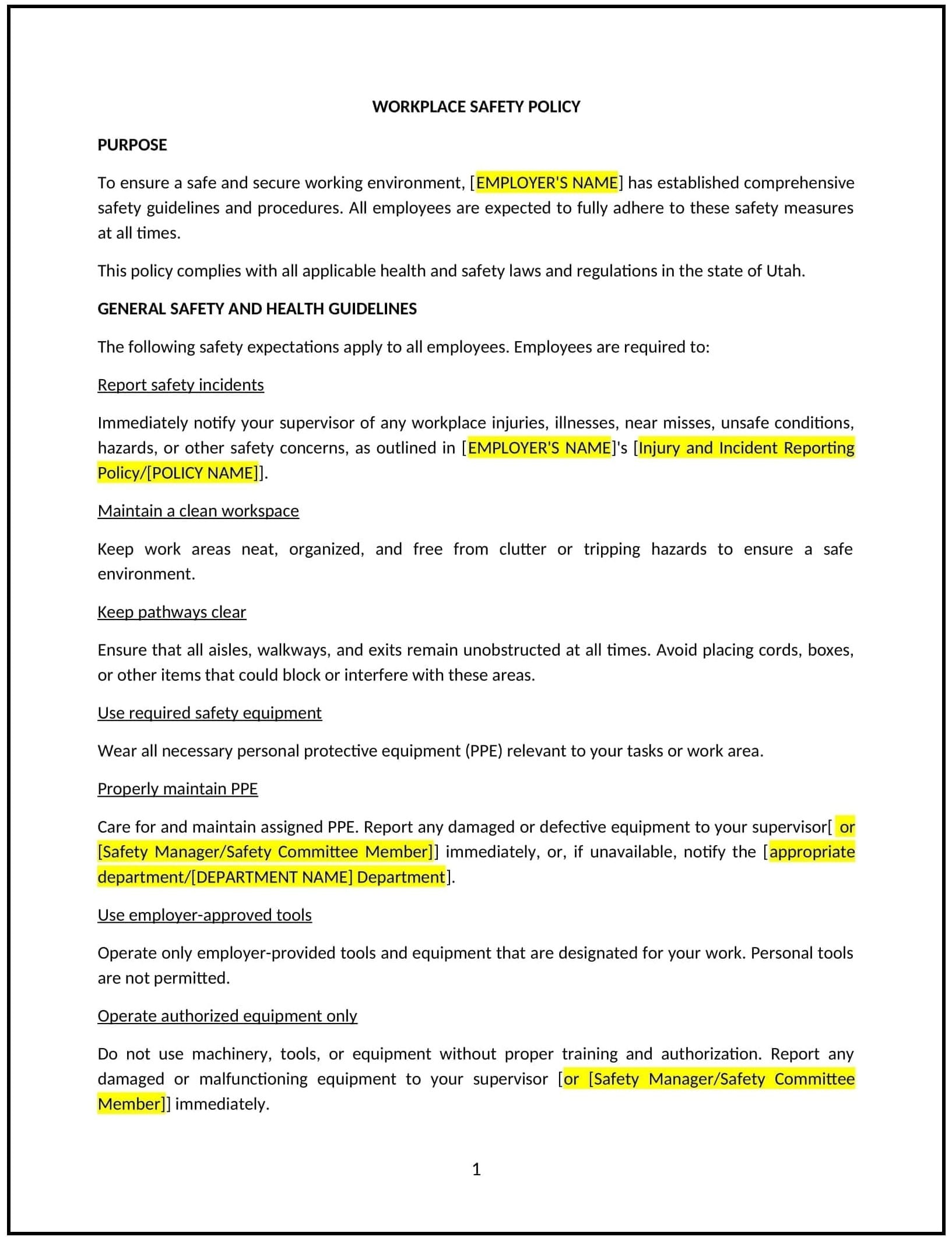 Workplace-Safety-Policy--Utah--1-1-1