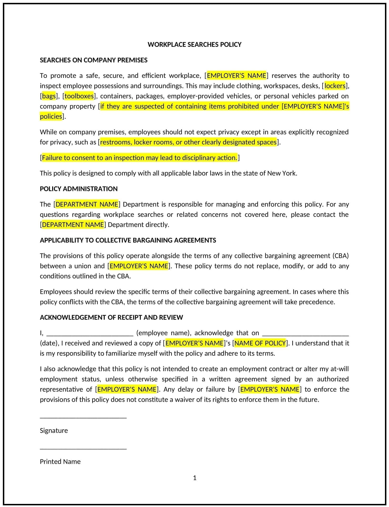 Workplace-Searches-Policy--New-York--1-1-1