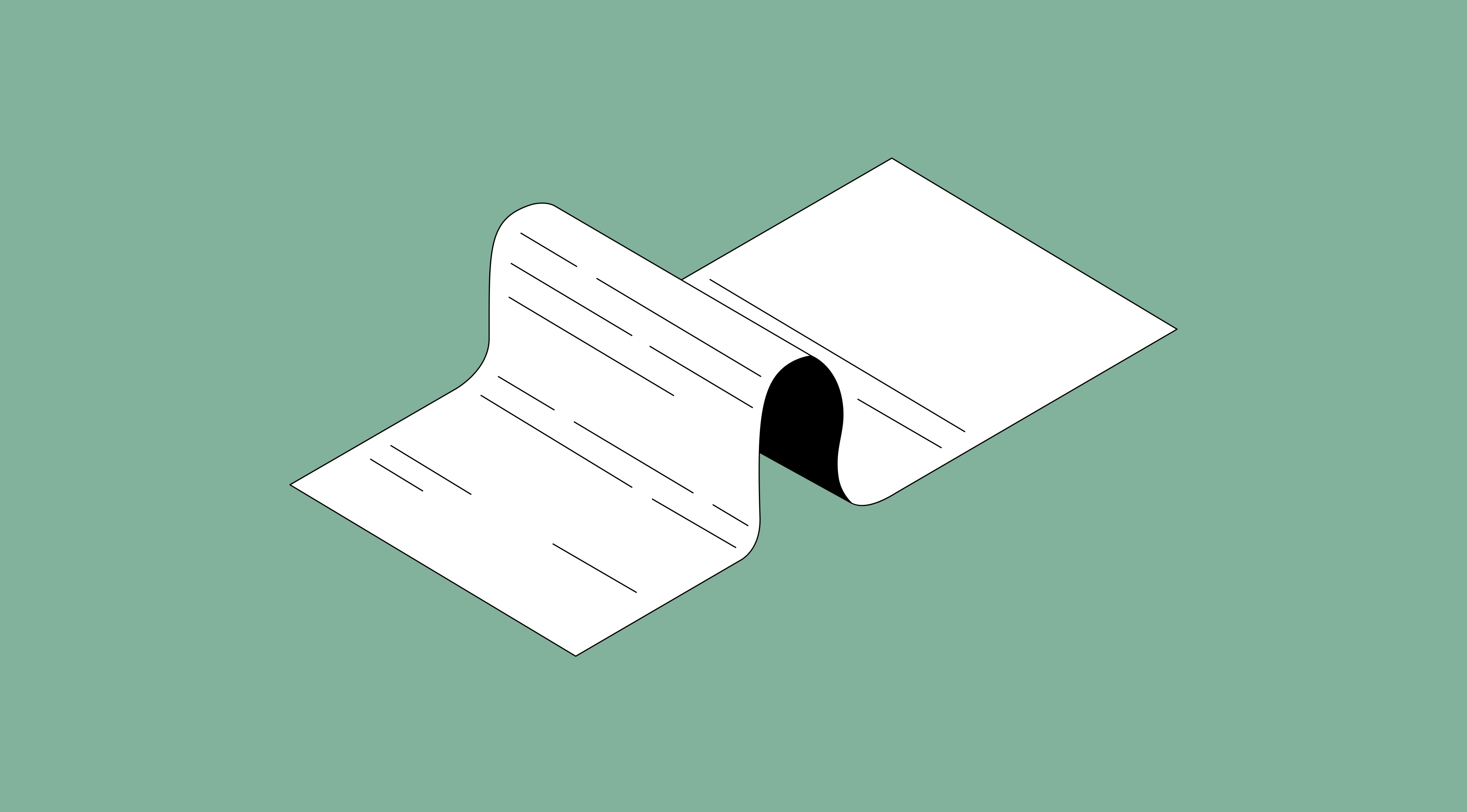 A folded written paper