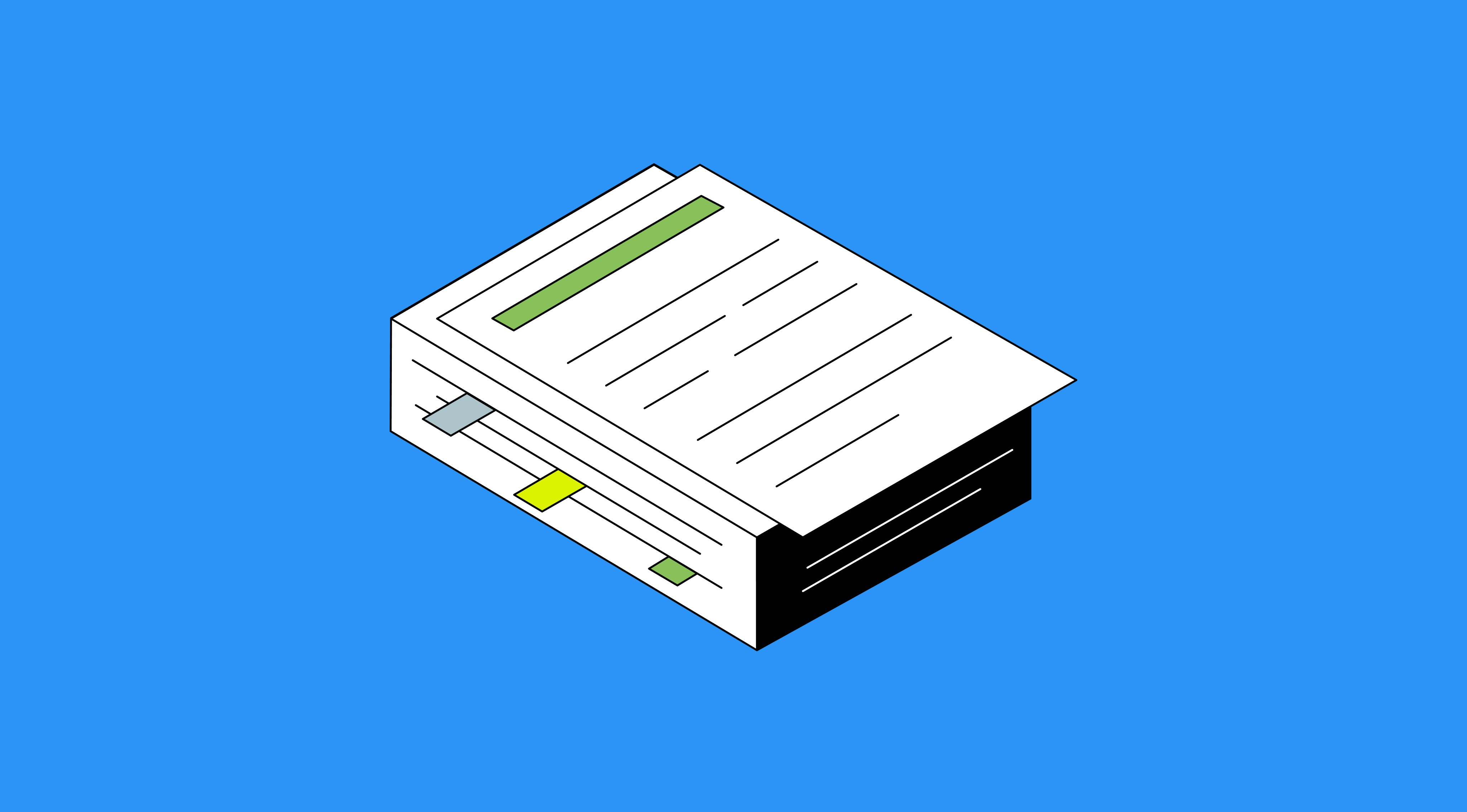 A stack of business contracts