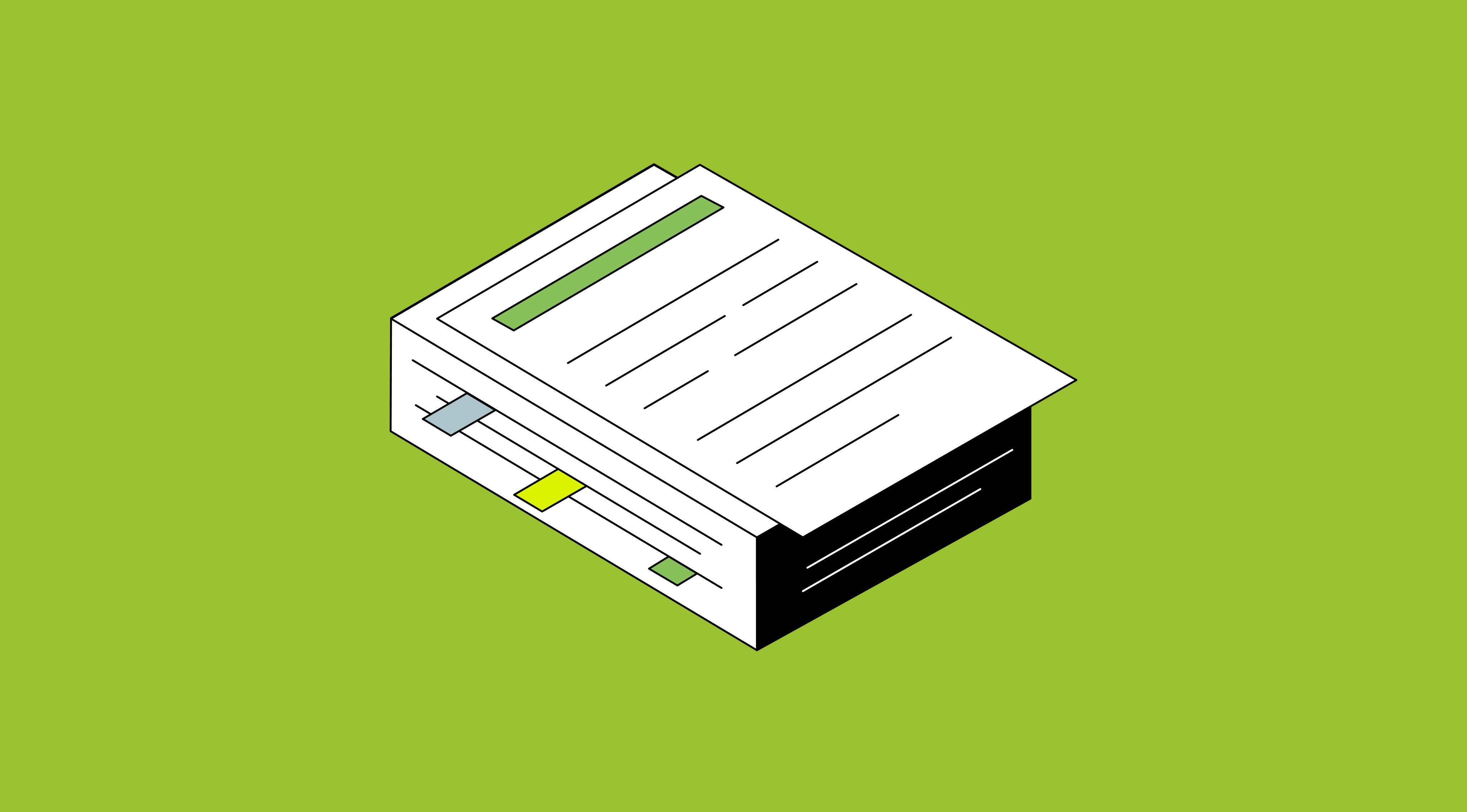 A stack of business contracts.