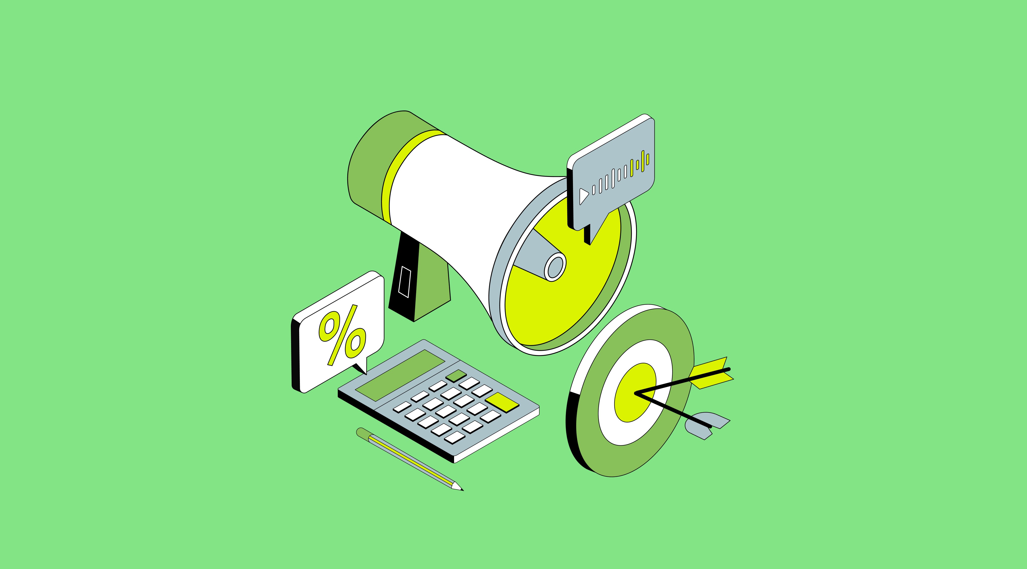 A target and a megaphone